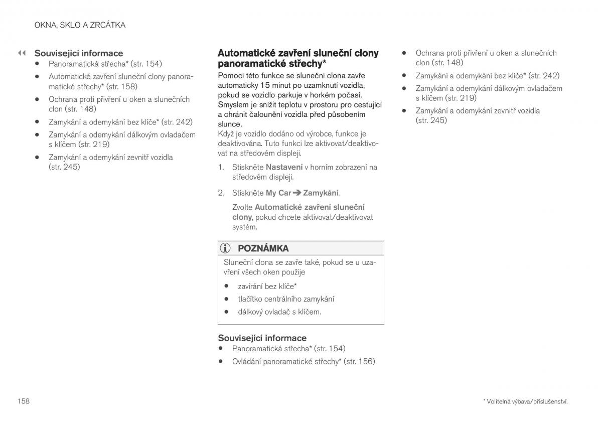 Volvo XC40 navod k obsludze / page 160