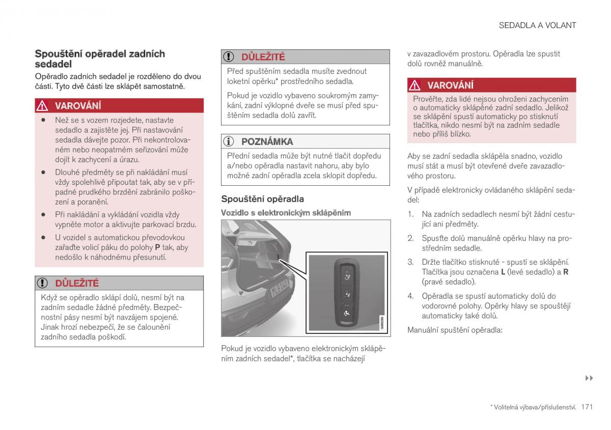 Volvo XC40 navod k obsludze / page 173