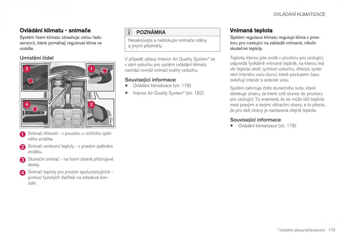 Volvo XC40 navod k obsludze / page 181