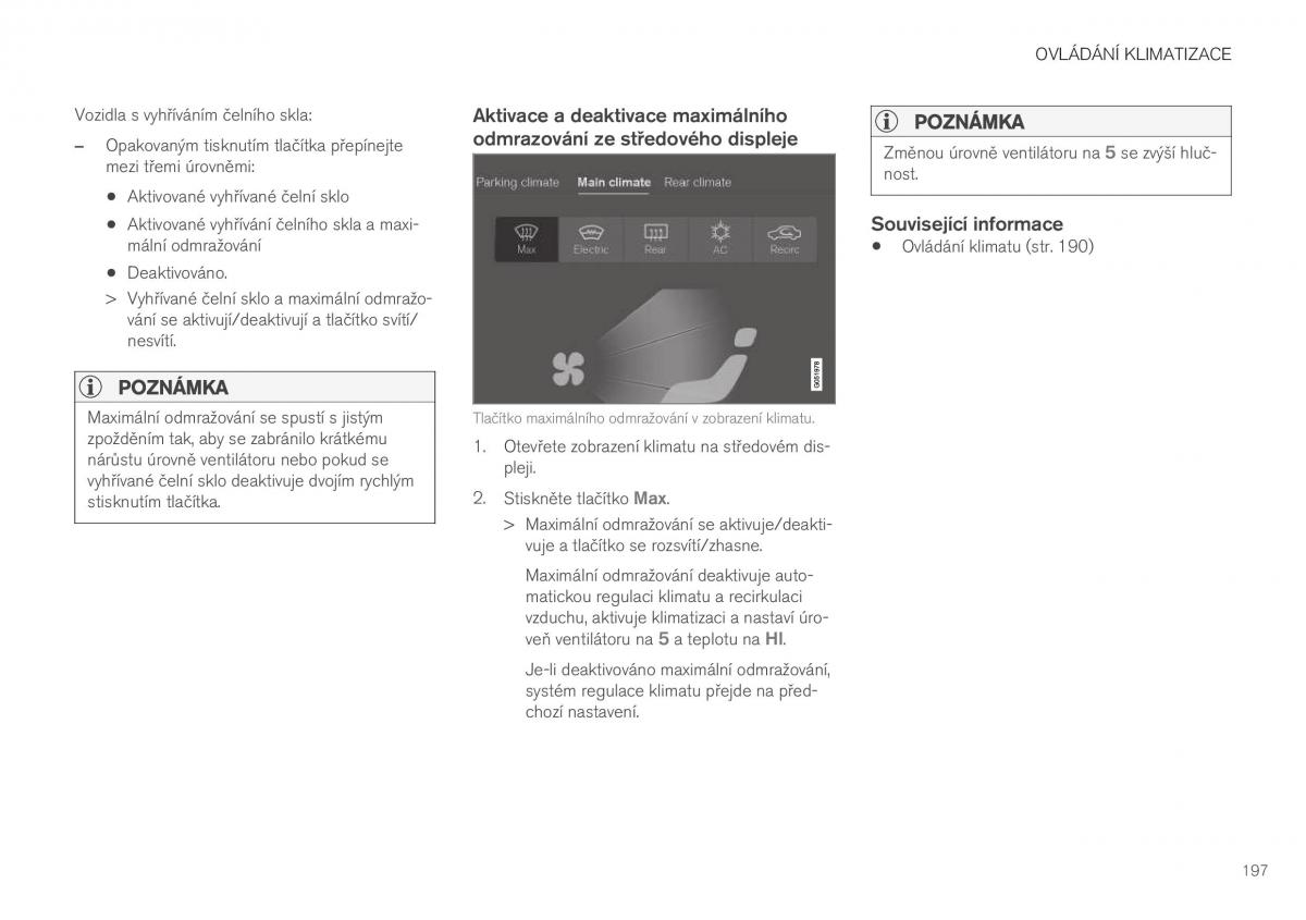 Volvo XC40 navod k obsludze / page 199