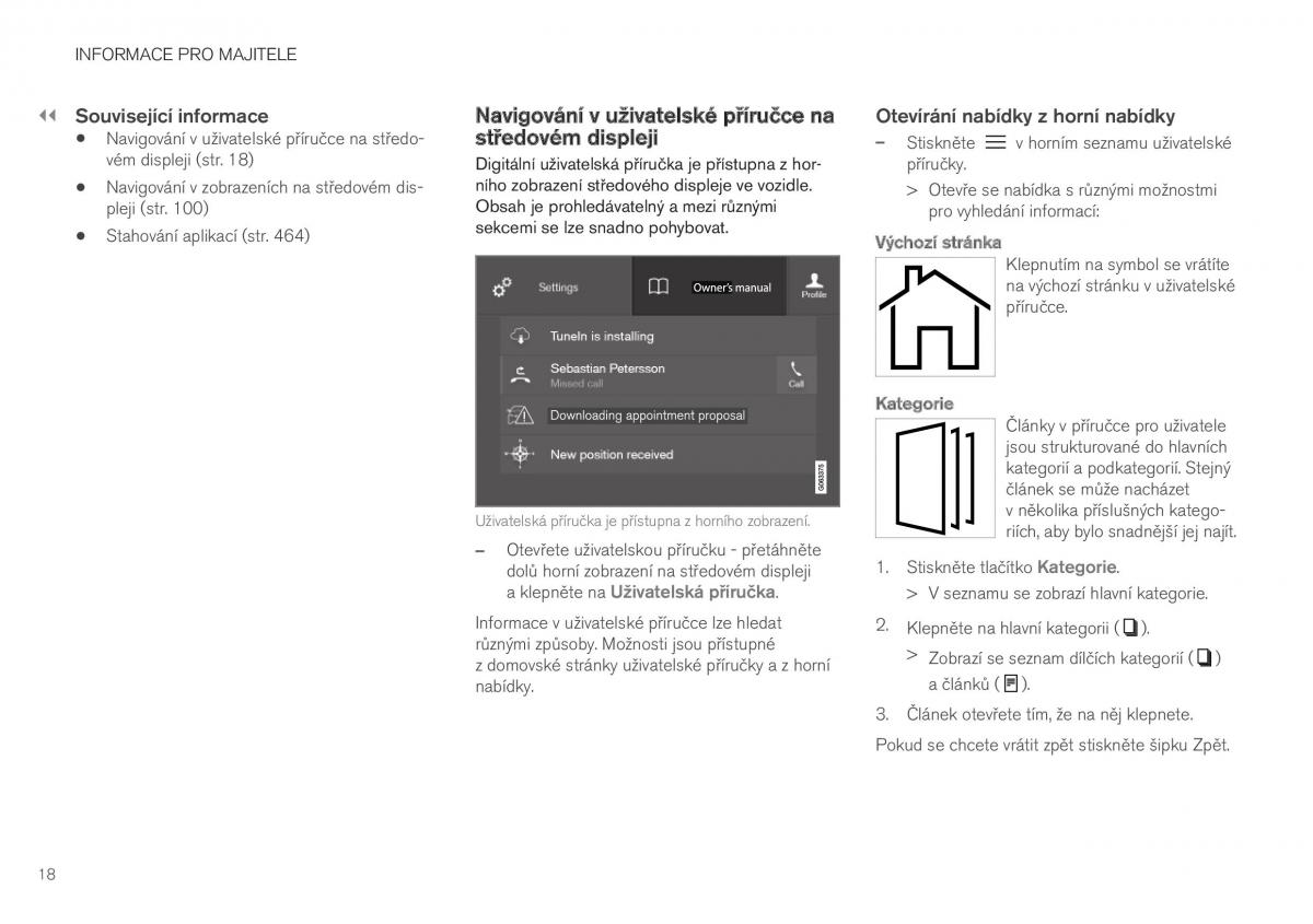 Volvo XC40 navod k obsludze / page 20