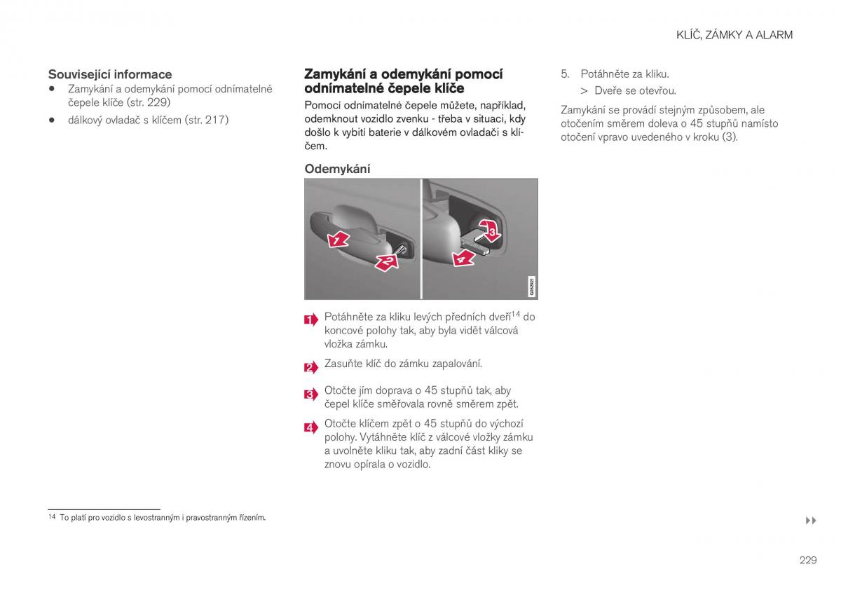 Volvo XC40 navod k obsludze / page 231