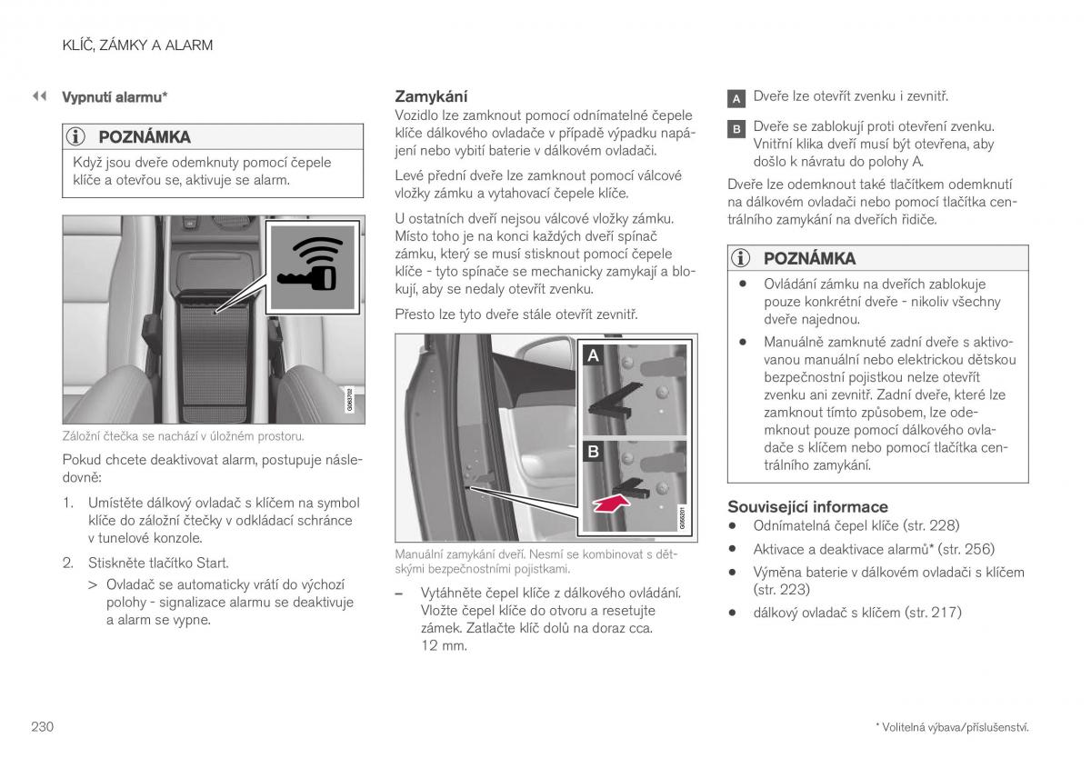 Volvo XC40 navod k obsludze / page 232