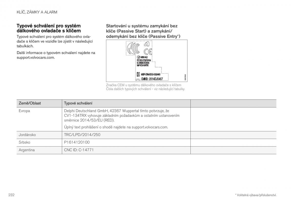 Volvo XC40 navod k obsludze / page 234