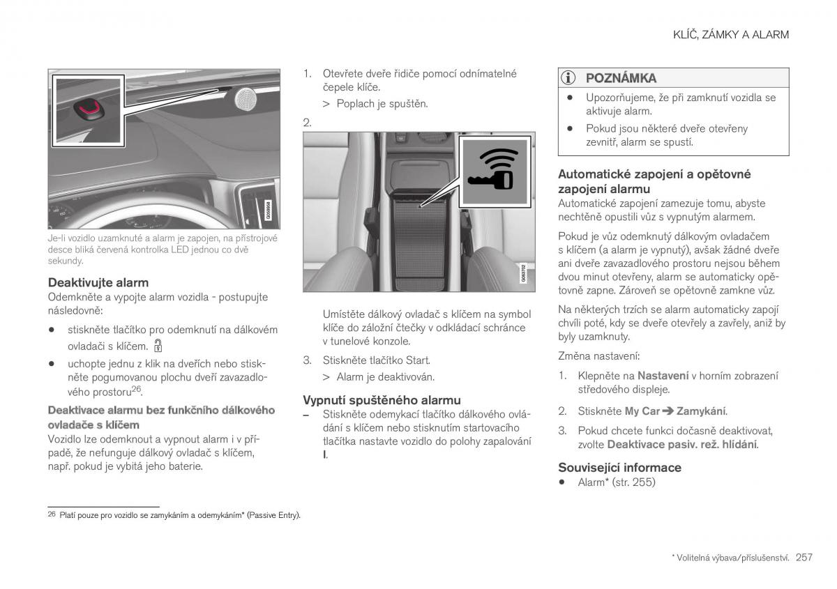 Volvo XC40 navod k obsludze / page 259