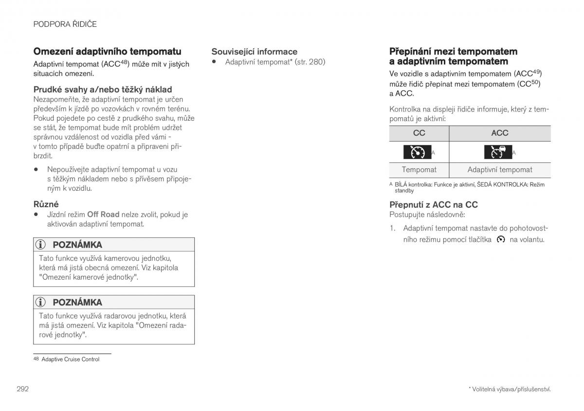 Volvo XC40 navod k obsludze / page 294