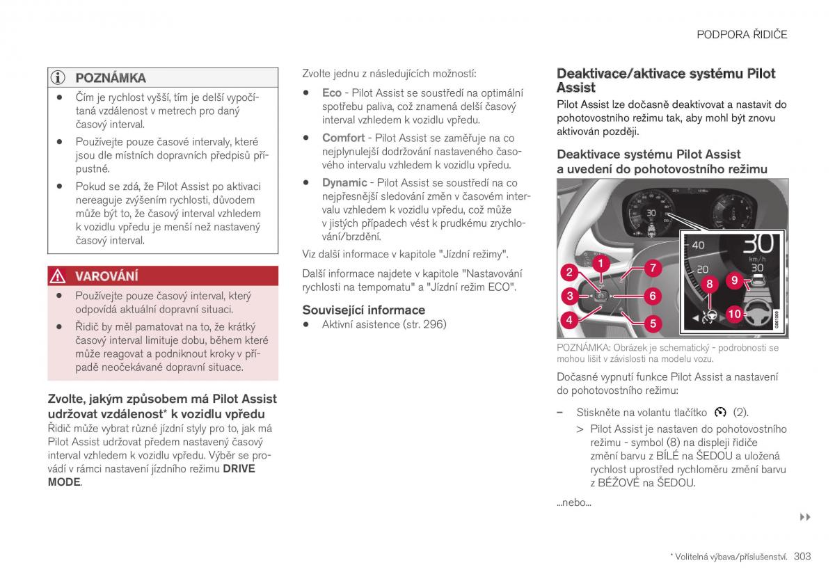 Volvo XC40 navod k obsludze / page 305