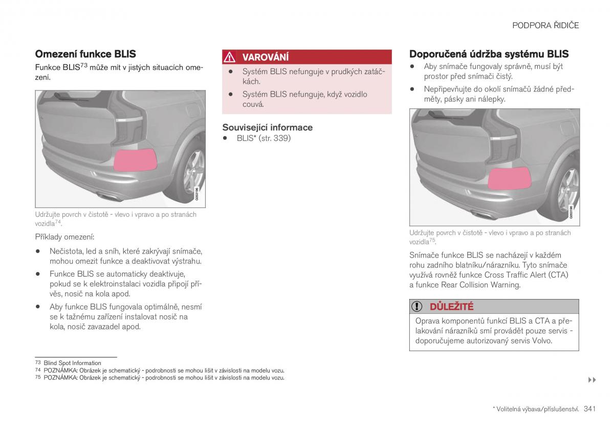 Volvo XC40 navod k obsludze / page 343