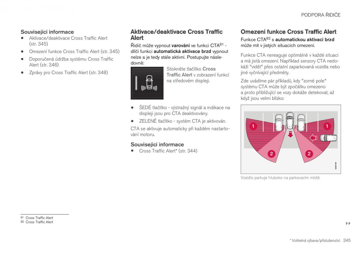 Volvo XC40 navod k obsludze / page 347