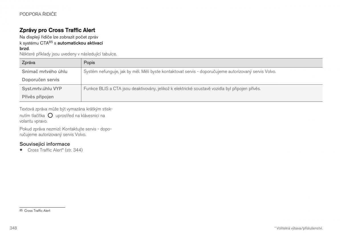 Volvo XC40 navod k obsludze / page 350