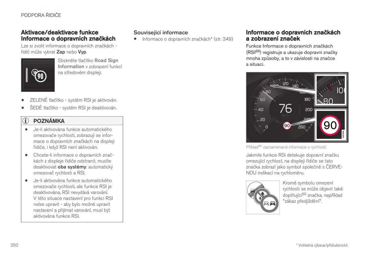 Volvo XC40 navod k obsludze / page 352