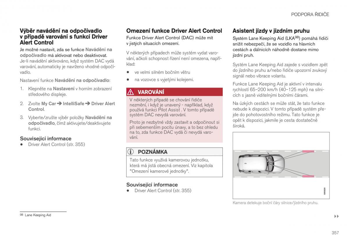 Volvo XC40 navod k obsludze / page 359