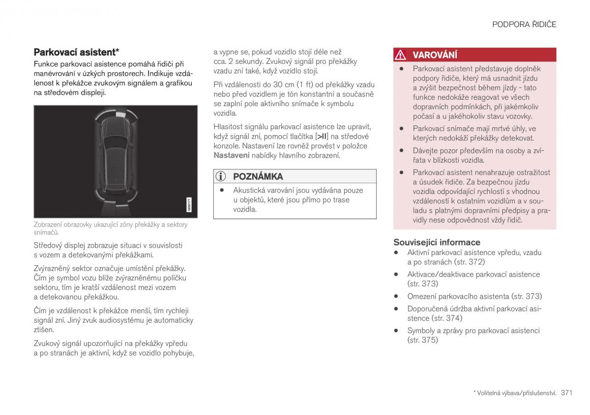 Volvo XC40 navod k obsludze / page 373