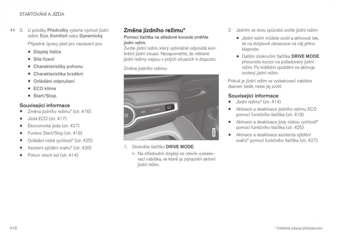 Volvo XC40 navod k obsludze / page 418