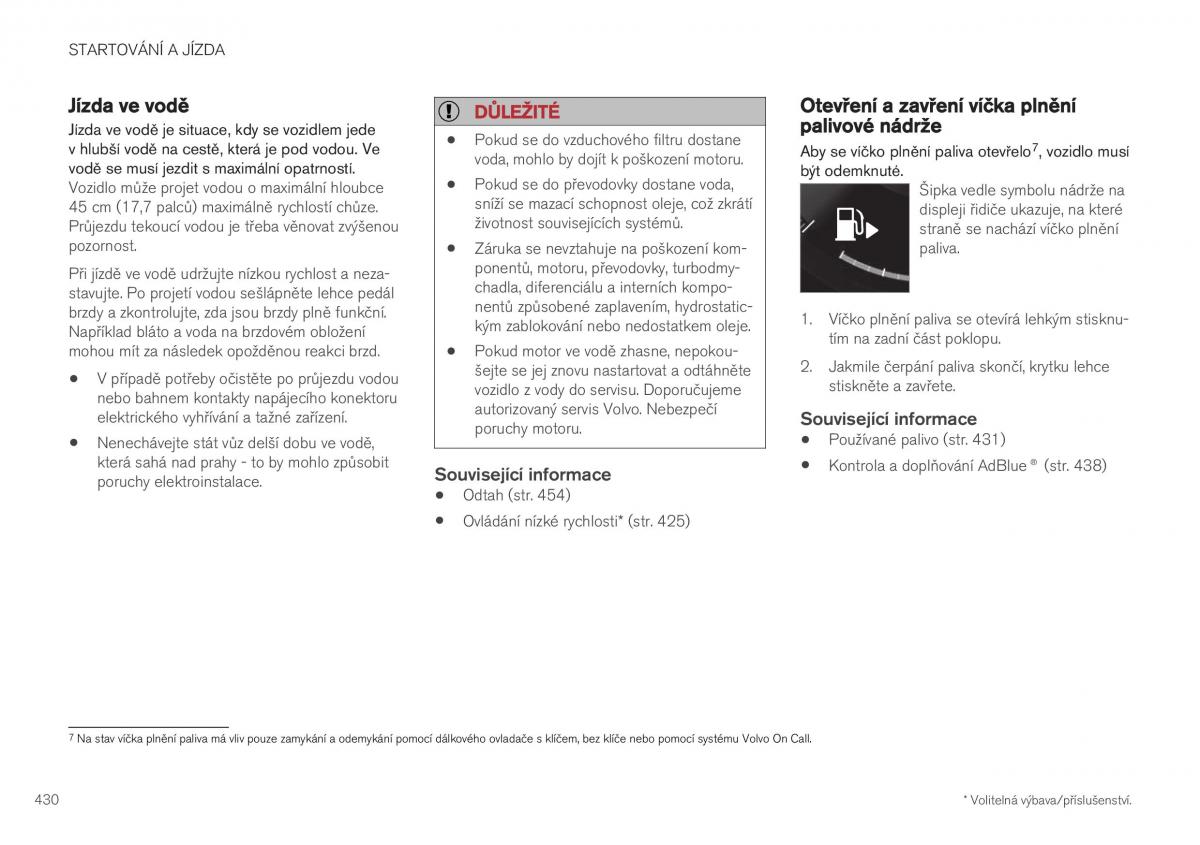 Volvo XC40 navod k obsludze / page 432