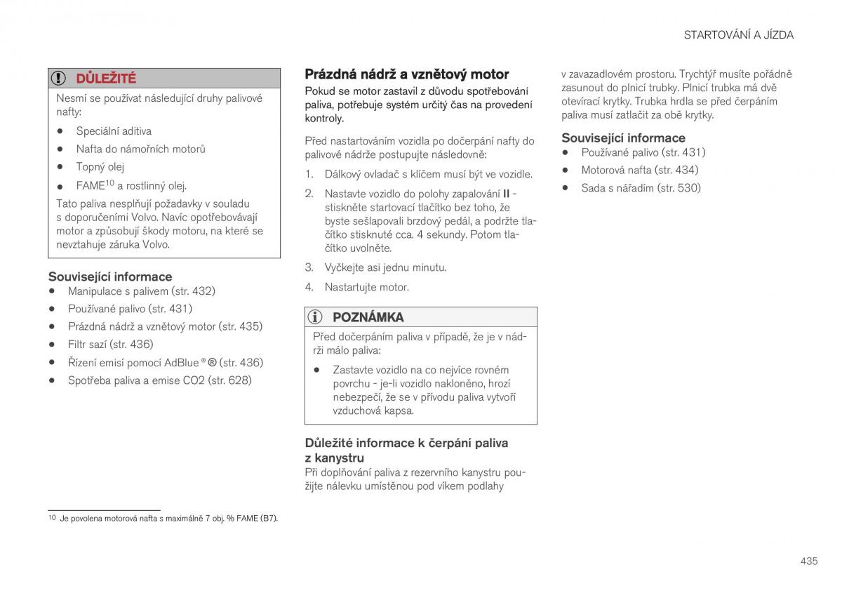 Volvo XC40 navod k obsludze / page 437