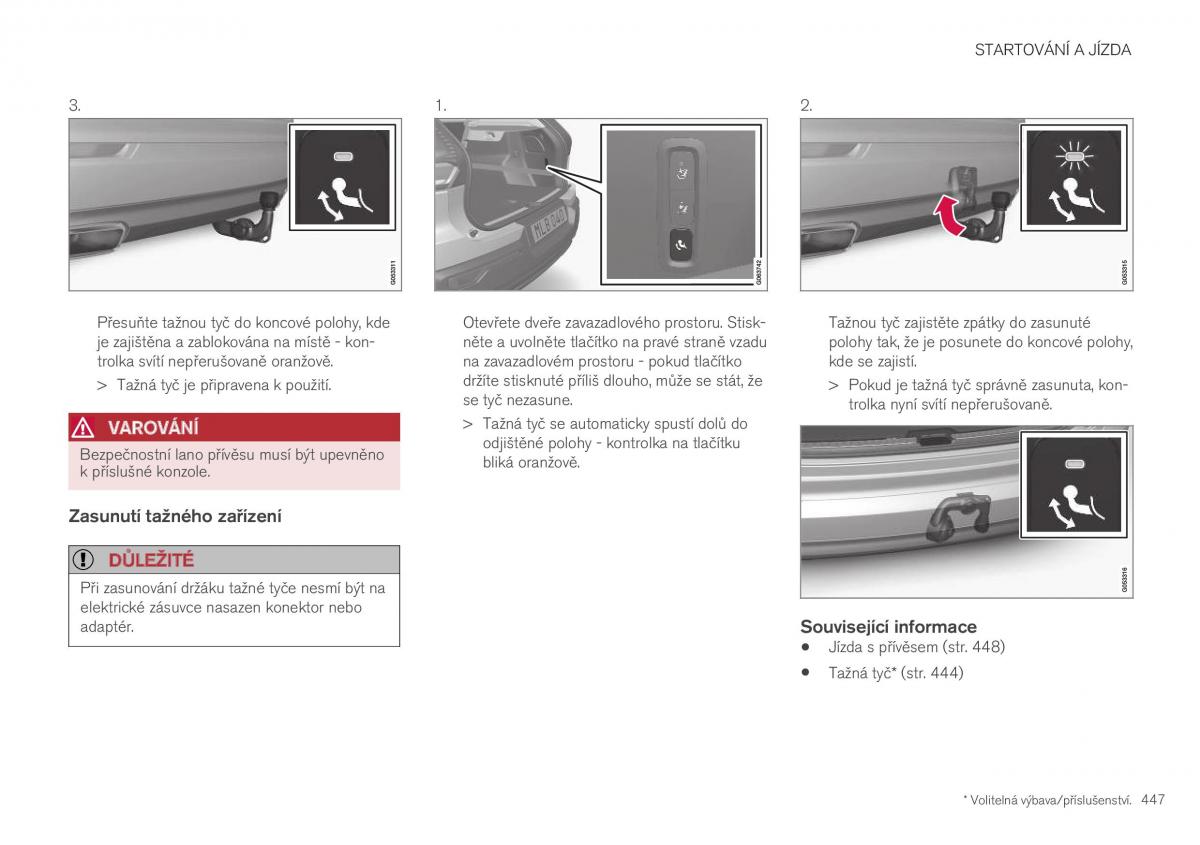 Volvo XC40 navod k obsludze / page 449