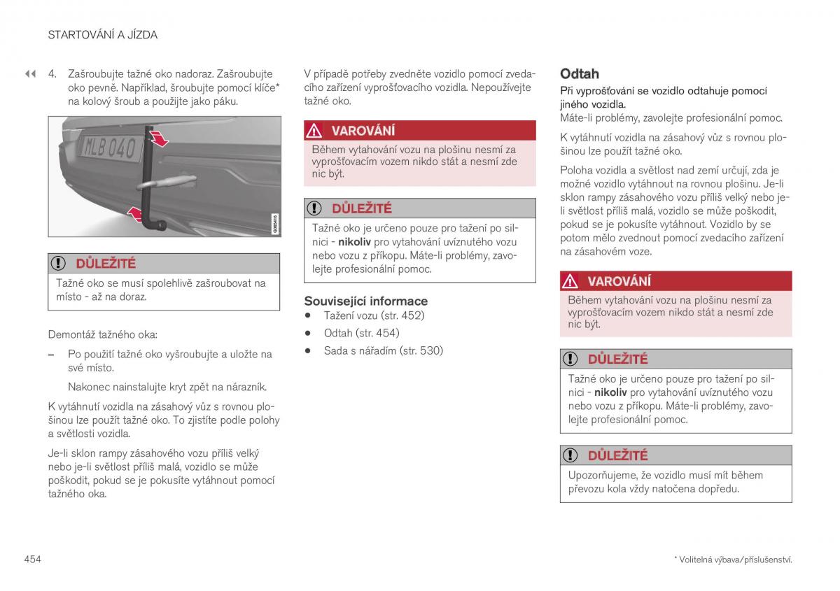 Volvo XC40 navod k obsludze / page 456