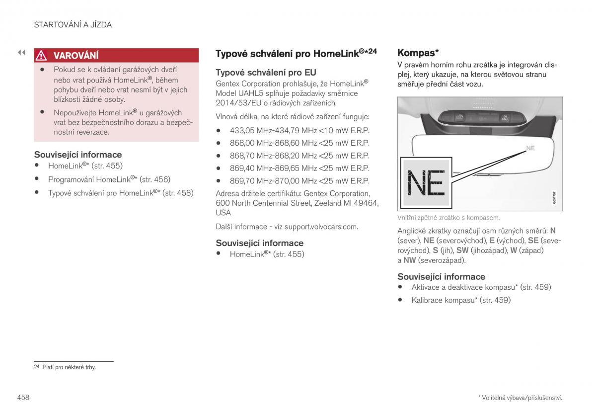 Volvo XC40 navod k obsludze / page 460