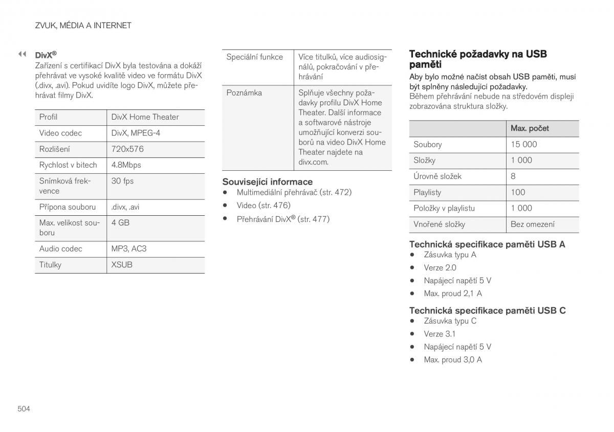 Volvo XC40 navod k obsludze / page 506