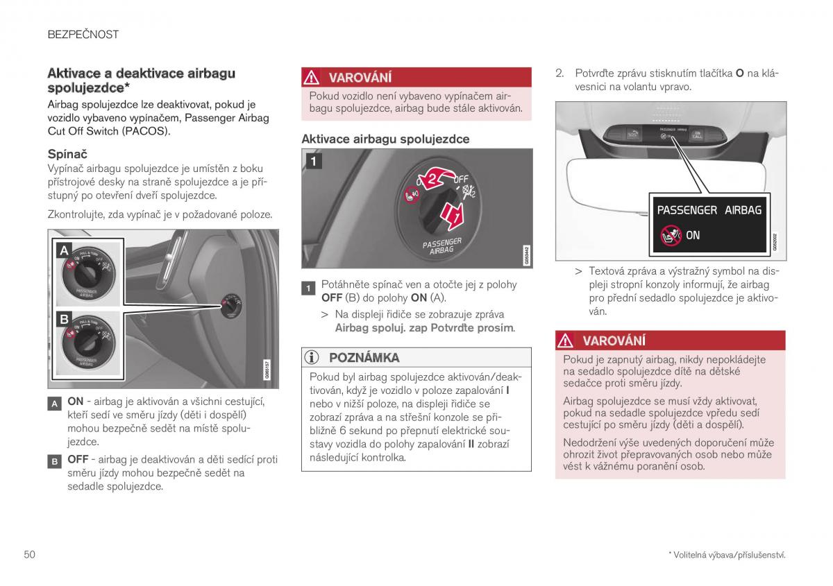 Volvo XC40 navod k obsludze / page 52