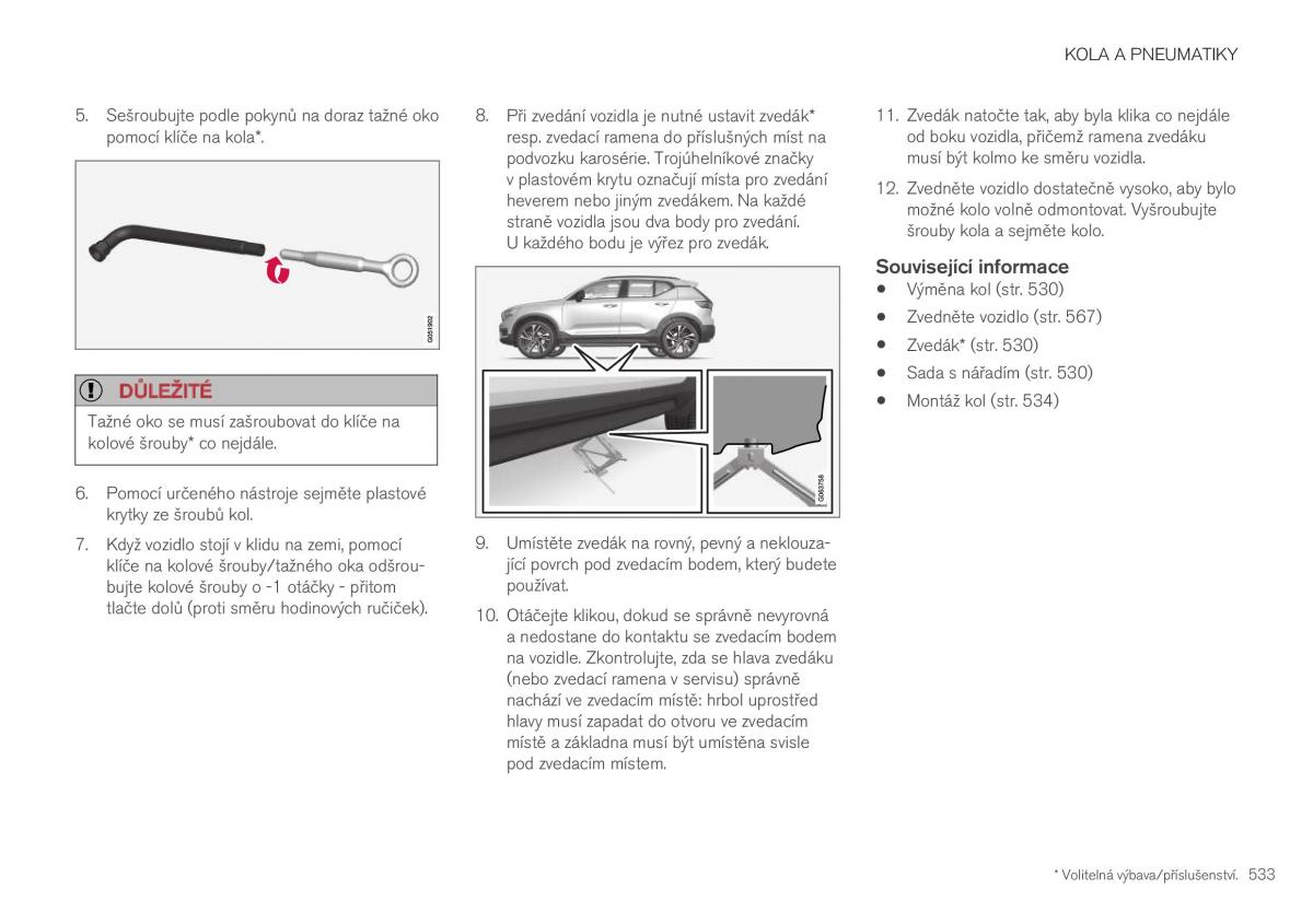 Volvo XC40 navod k obsludze / page 535