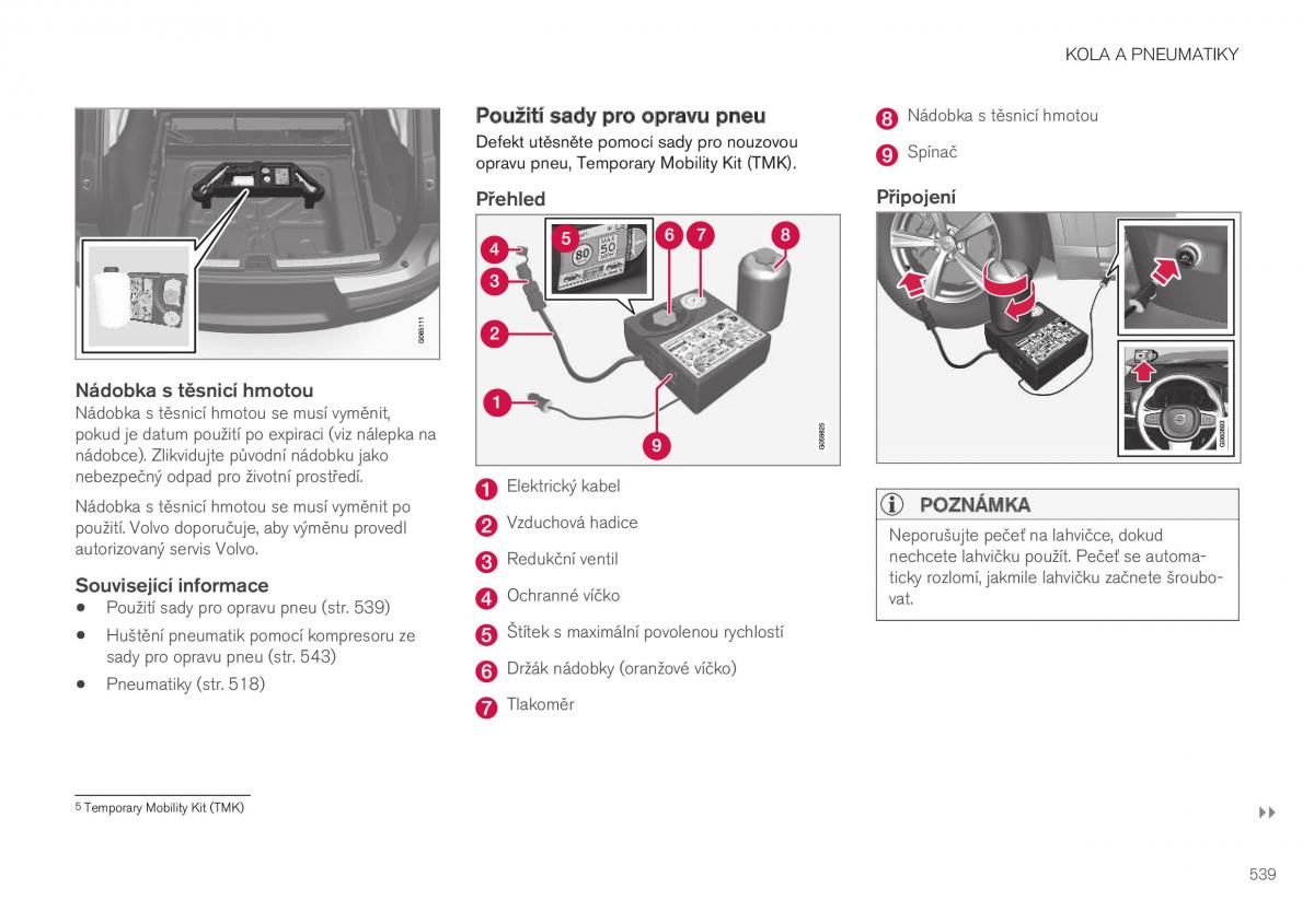 Volvo XC40 navod k obsludze / page 541