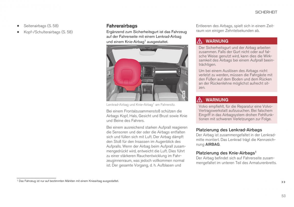 Volvo XC40 Handbuch / page 55