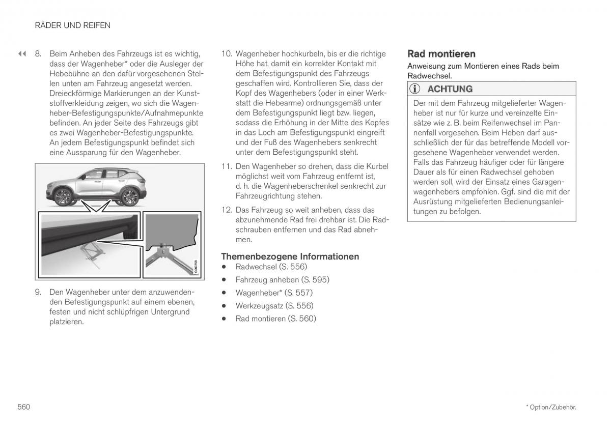 Volvo XC40 Handbuch / page 562