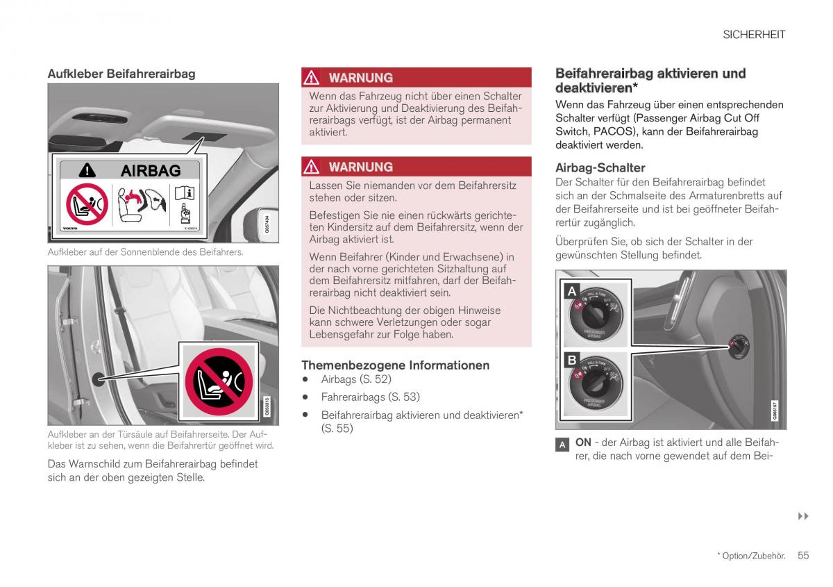 Volvo XC40 Handbuch / page 57