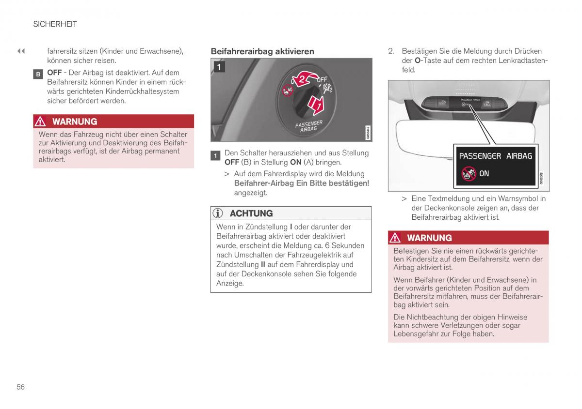 Volvo XC40 Handbuch / page 58