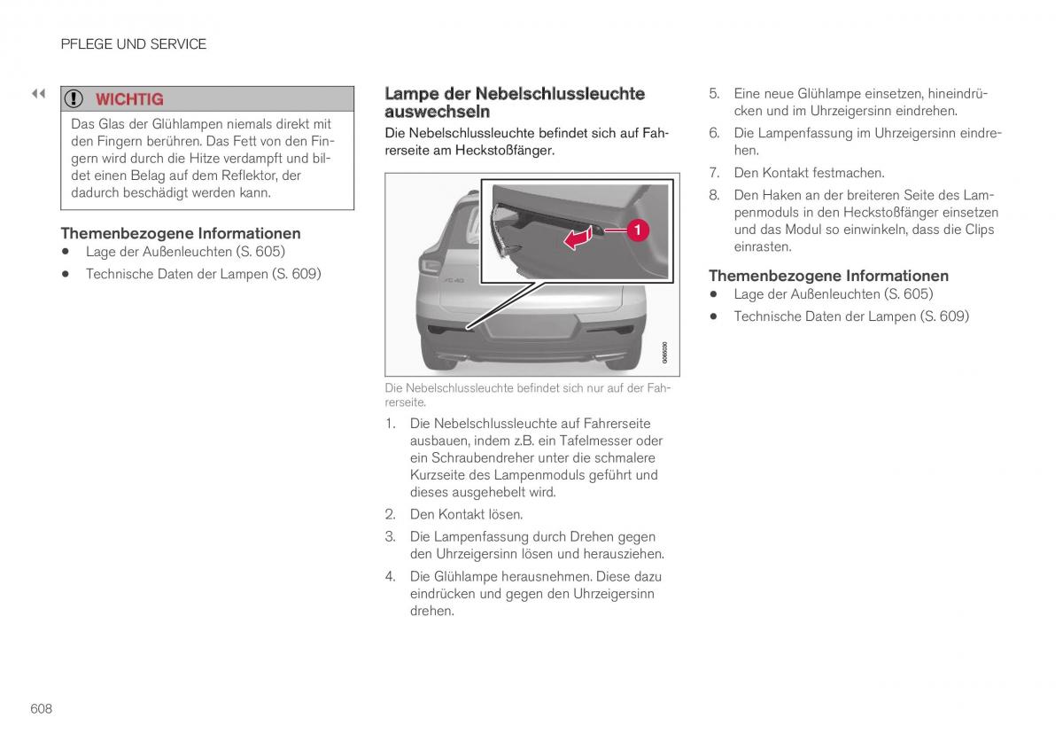 Volvo XC40 Handbuch / page 610