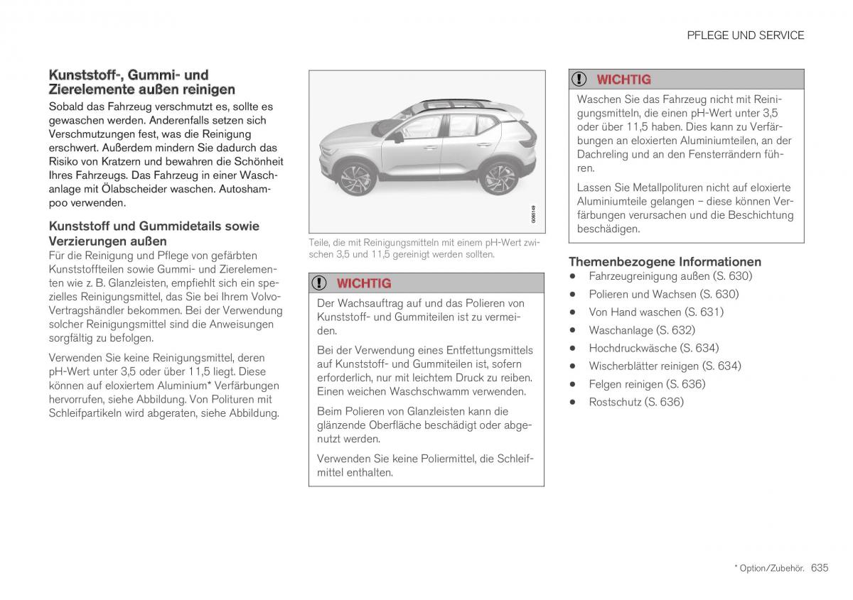 Volvo XC40 Handbuch / page 637