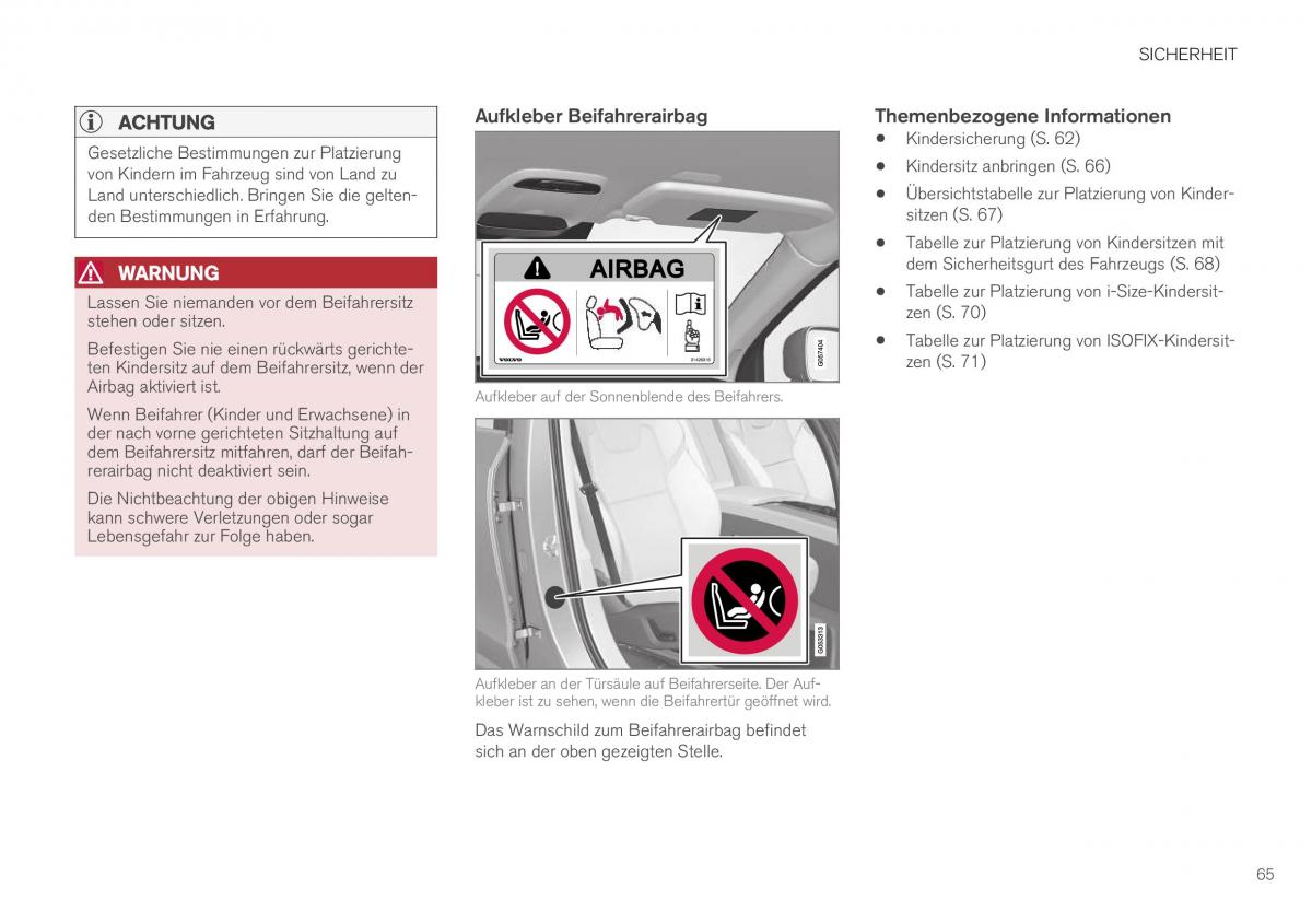 Volvo XC40 Handbuch / page 67