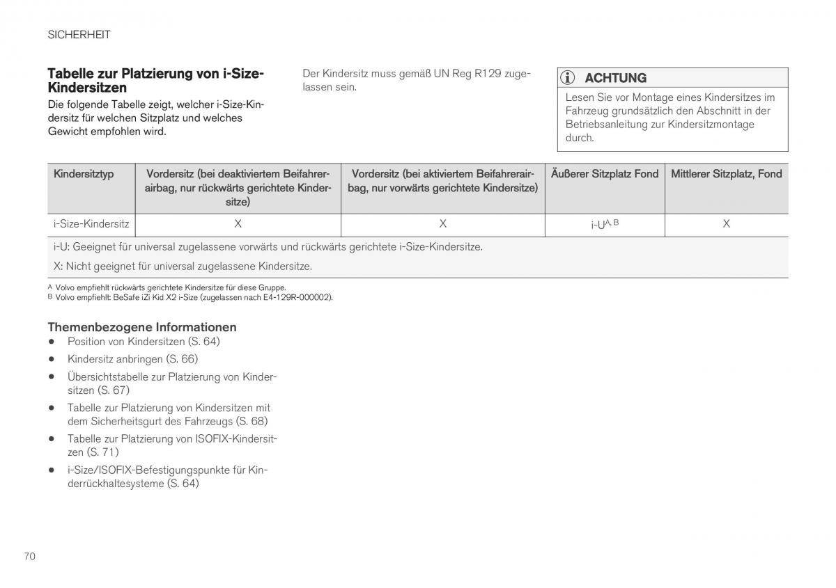 Volvo XC40 Handbuch / page 72