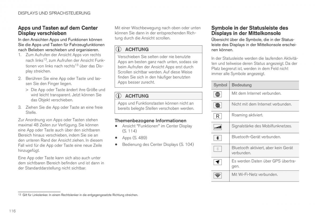 Volvo XC40 Handbuch / page 118