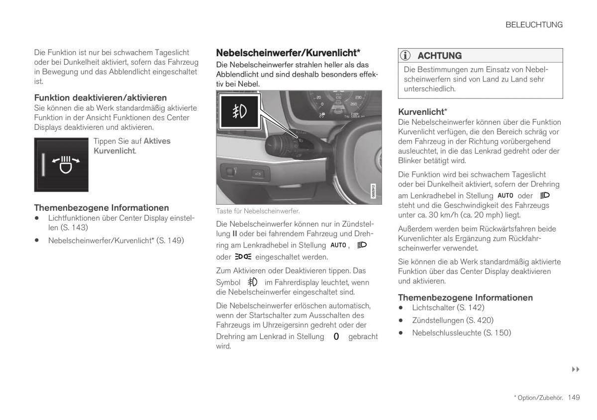 Volvo XC40 Handbuch / page 151