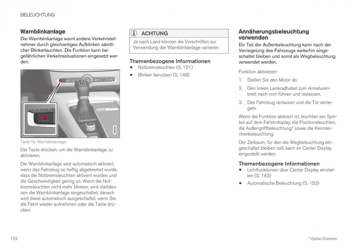 Volvo XC40 Handbuch / page 154