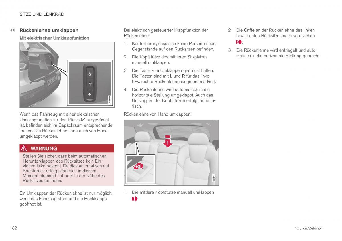 Volvo XC40 Handbuch / page 184