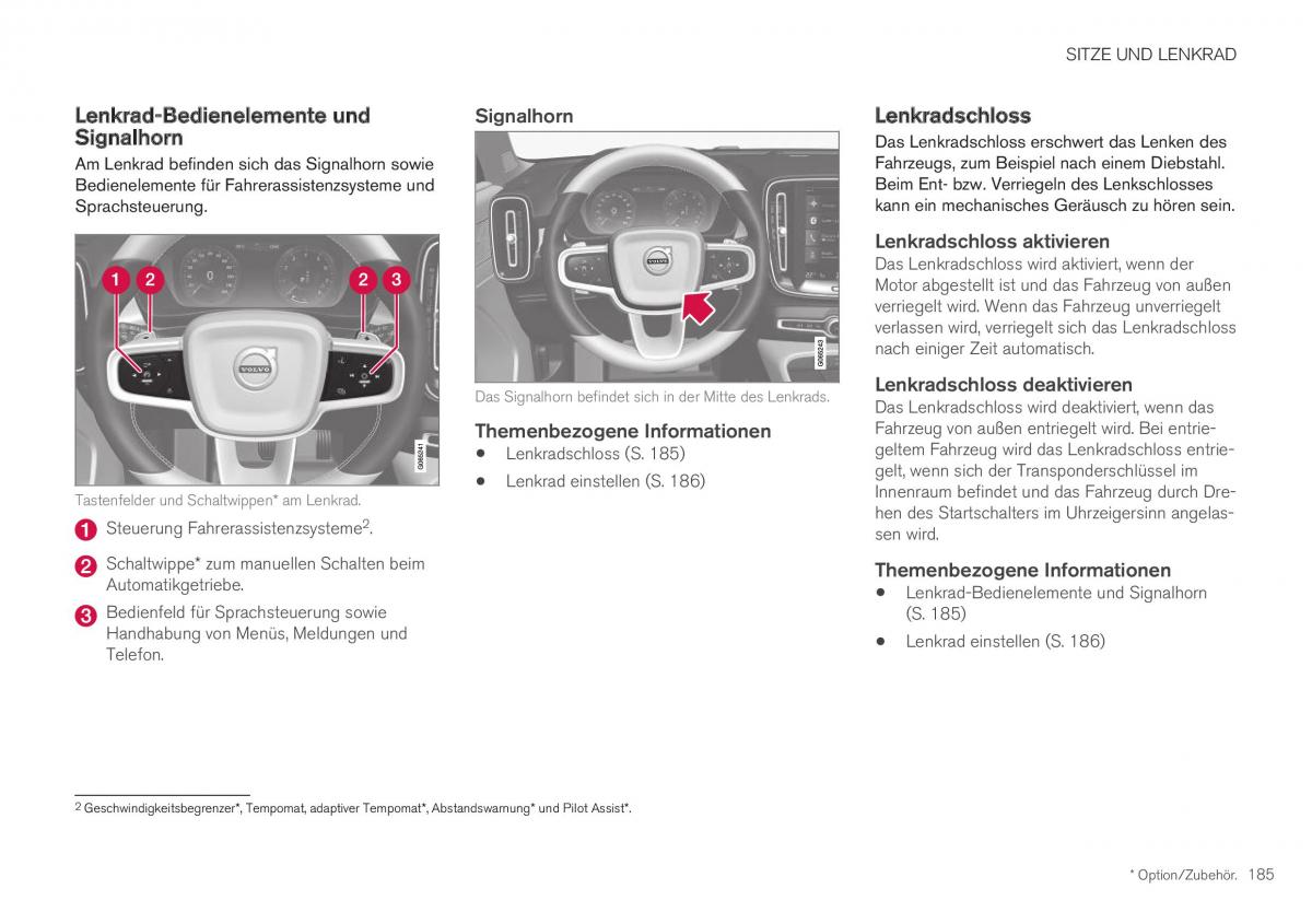 Volvo XC40 Handbuch / page 187