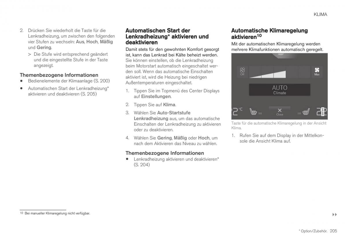 Volvo XC40 Handbuch / page 207