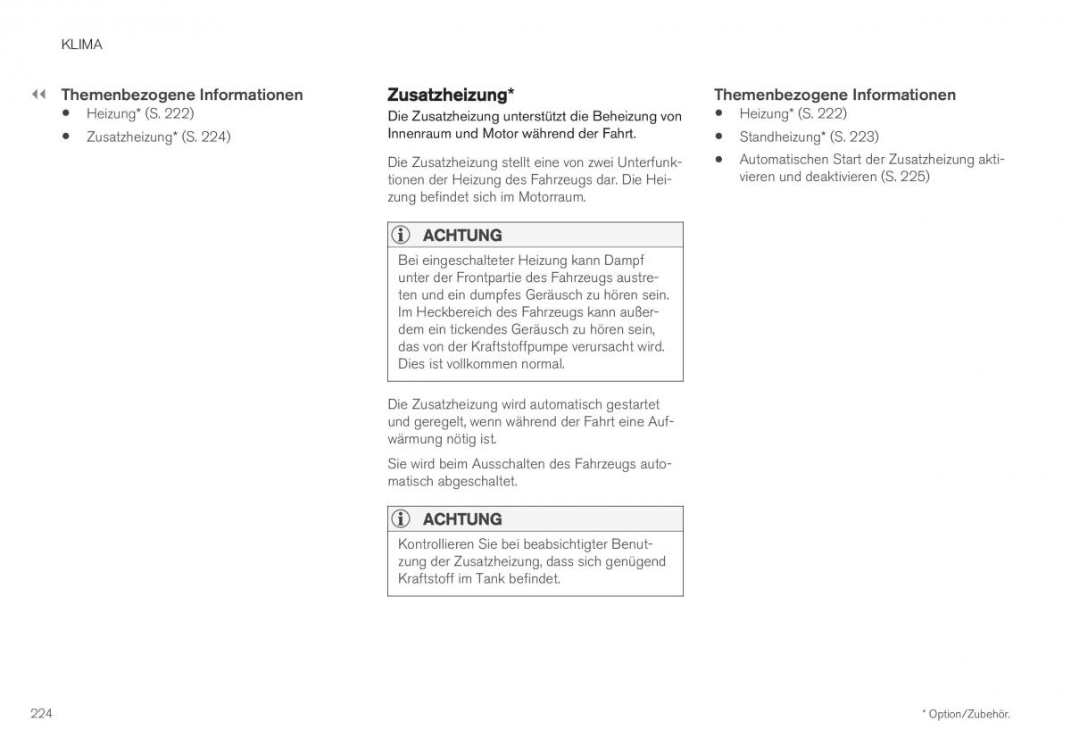 Volvo XC40 Handbuch / page 226