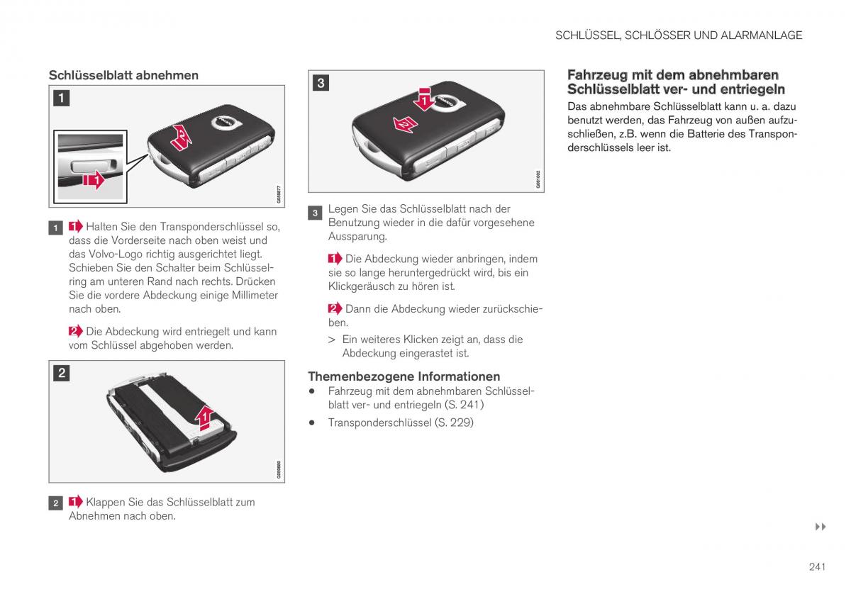 Volvo XC40 Handbuch / page 243