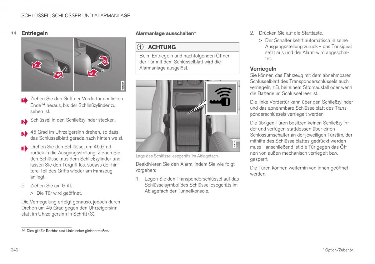 Volvo XC40 Handbuch / page 244