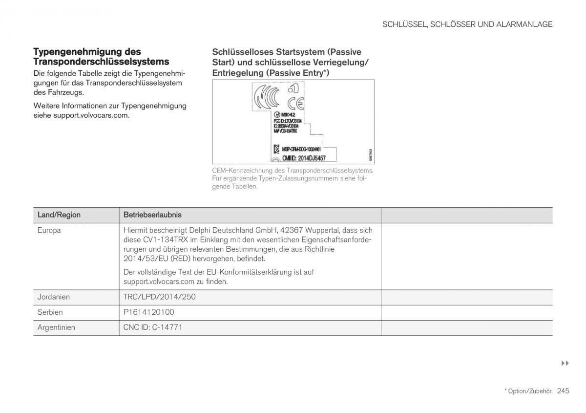 Volvo XC40 Handbuch / page 247