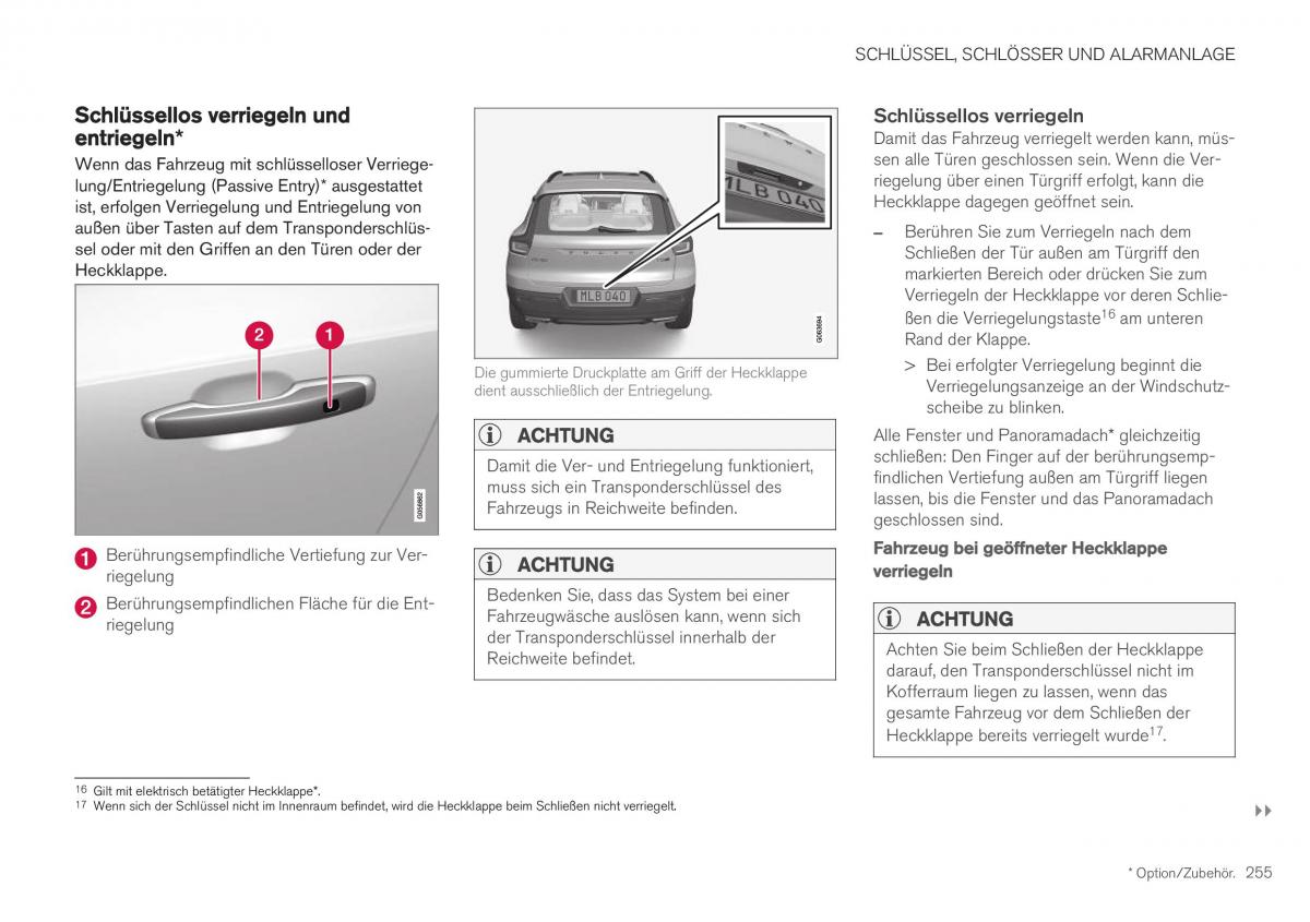 Volvo XC40 Handbuch / page 257