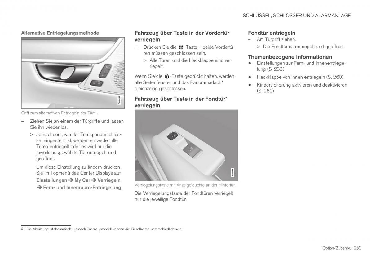 Volvo XC40 Handbuch / page 261