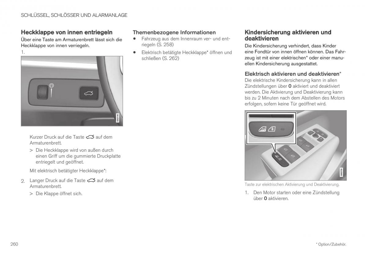 Volvo XC40 Handbuch / page 262