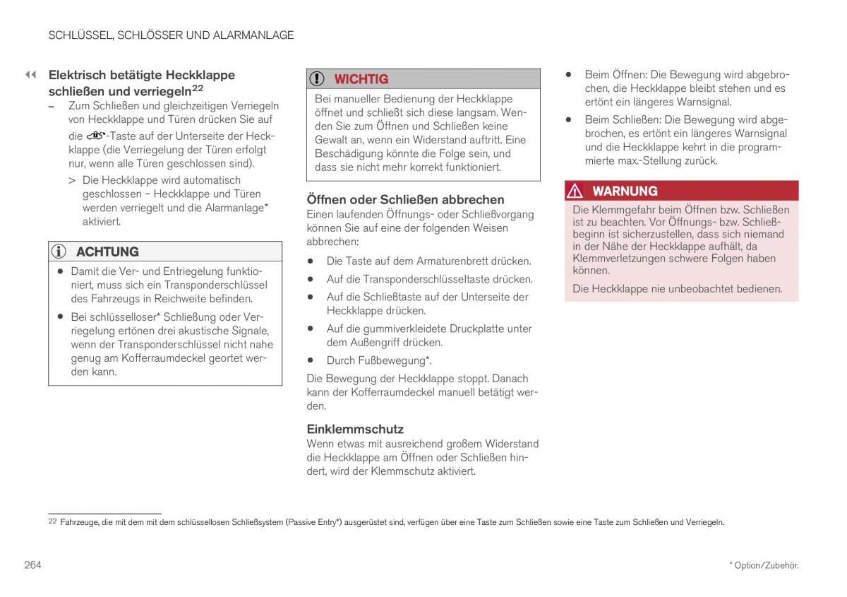 Volvo XC40 Handbuch / page 266