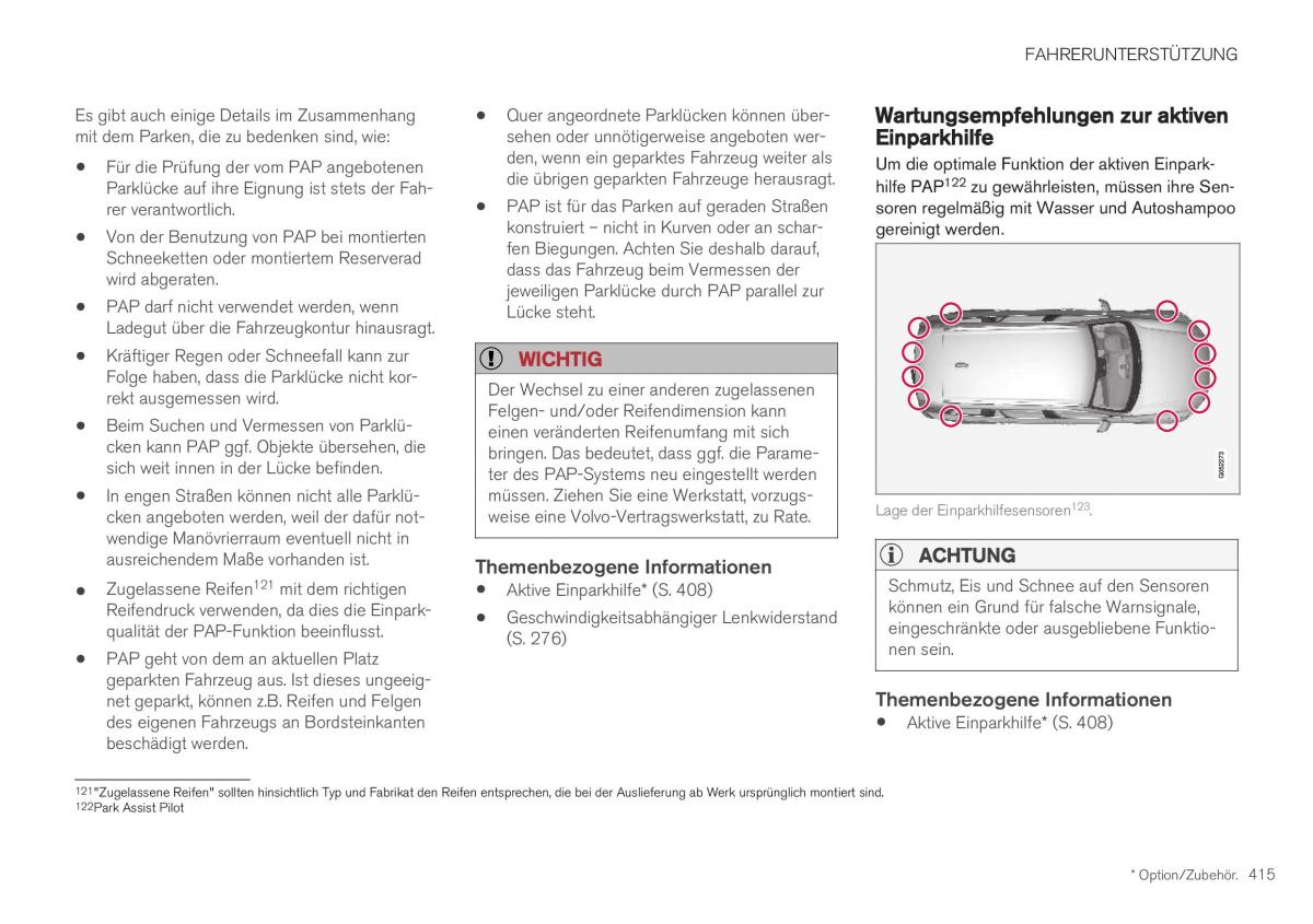 Volvo XC40 Handbuch / page 417